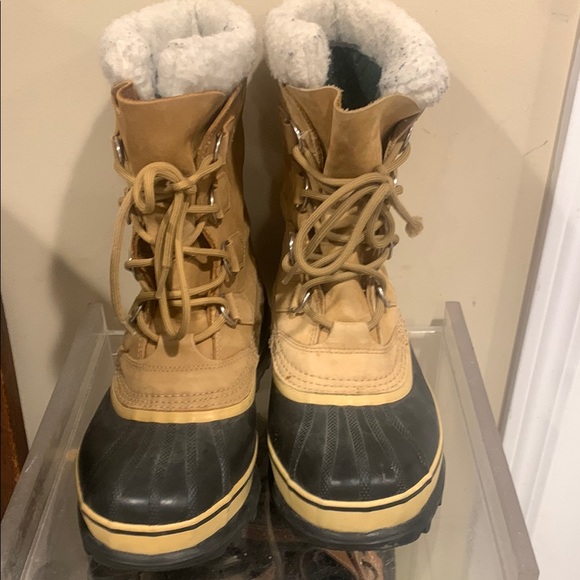 Men’s Sorel Tan and Black Winter Boots - Picture 1 of 11